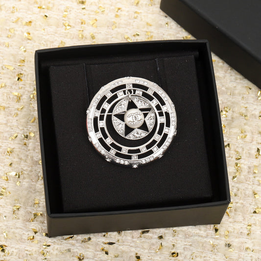 18K  Chanel Black Diamonds Brooch